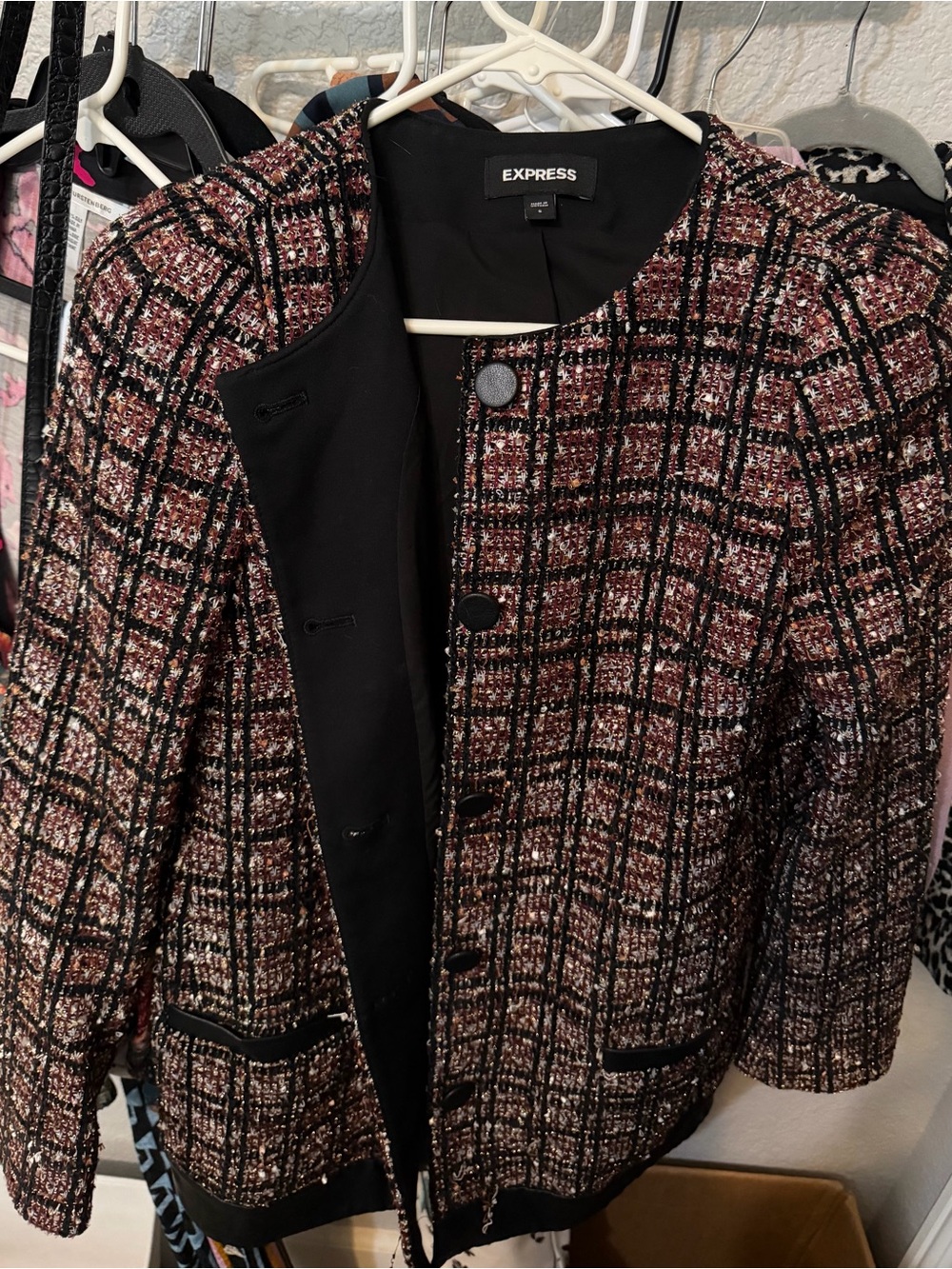 Express tweed jacket small